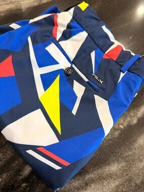 RLX Ralph Lauren Mens 32 Golf Shorts Abstract Geometric AOP Multicolor Stretch